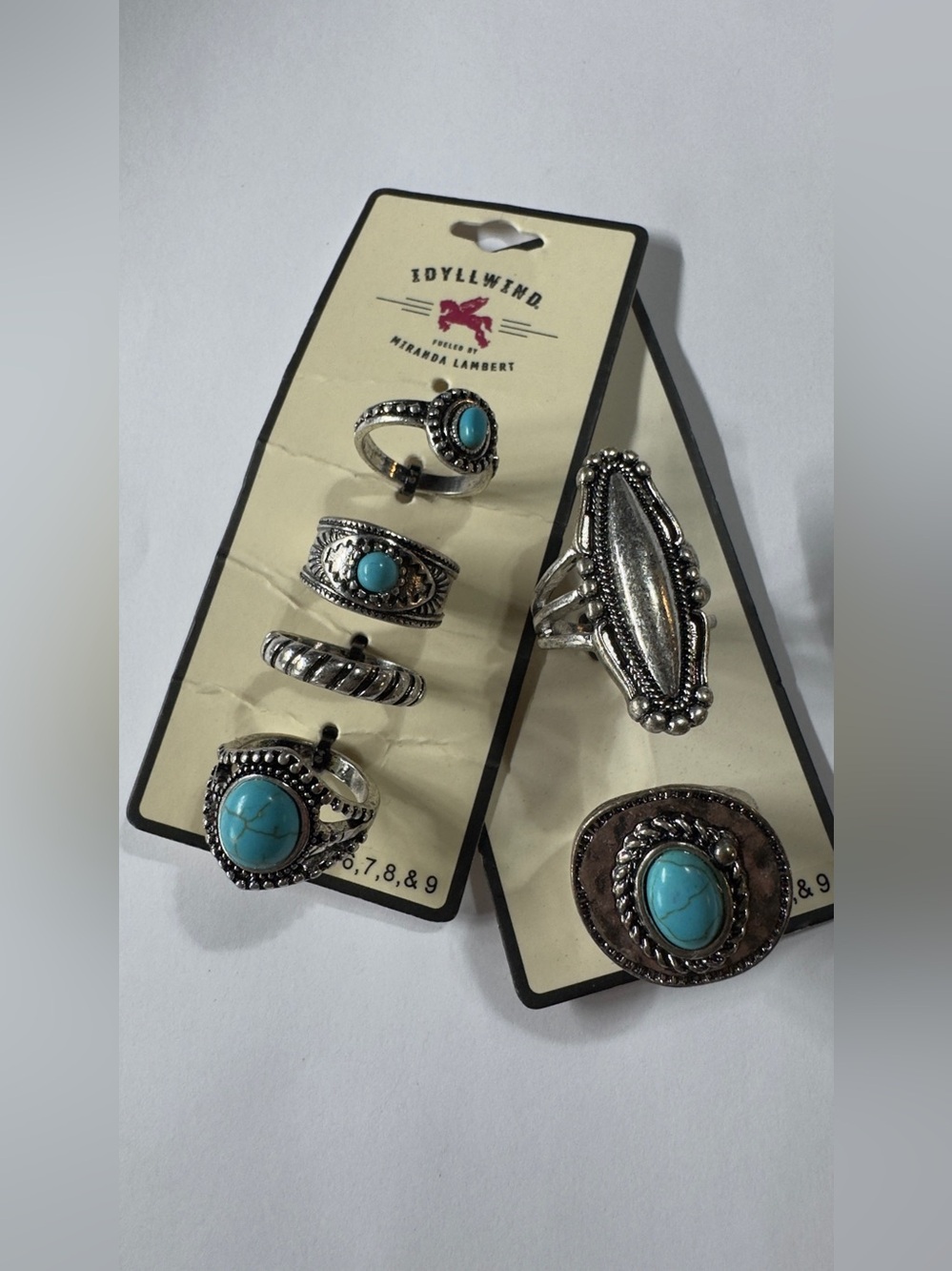 Idyllwind Turquoise and Silver Stackable Ring Set